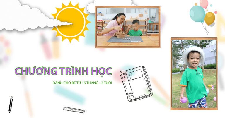 Chương trình học dành cho bé từ 15 tháng đến 3 tuổi